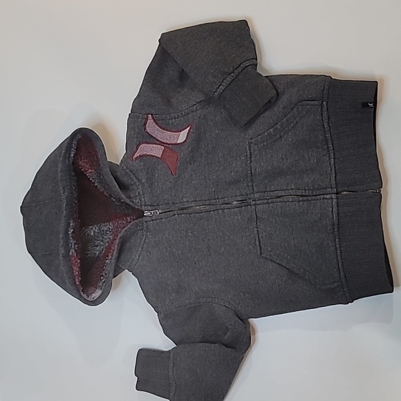 3/$30 Hurley Sherpa Lined Hooded Jacket Zip Up Warm - Picture 1 of 7